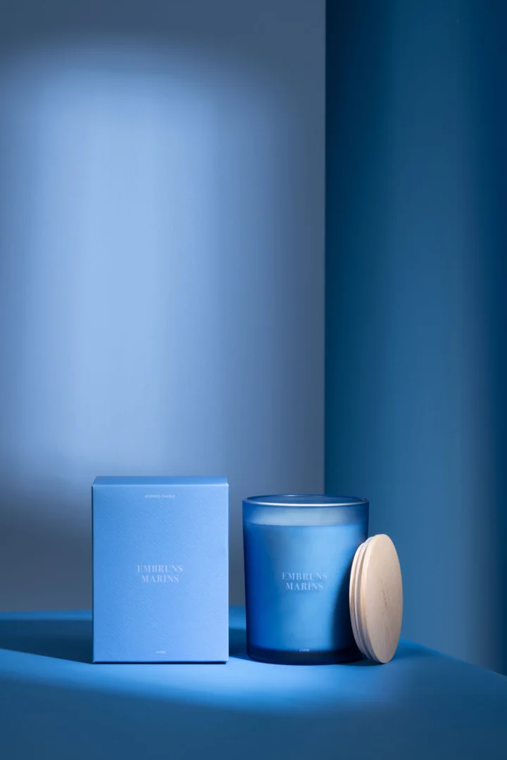 Geurkaars Fiebu Paraffine Blauw - Afbeelding 2