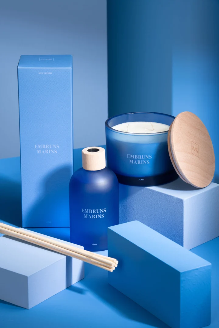 Geurkaars Treemmun Paraffine Blauw - Afbeelding 3