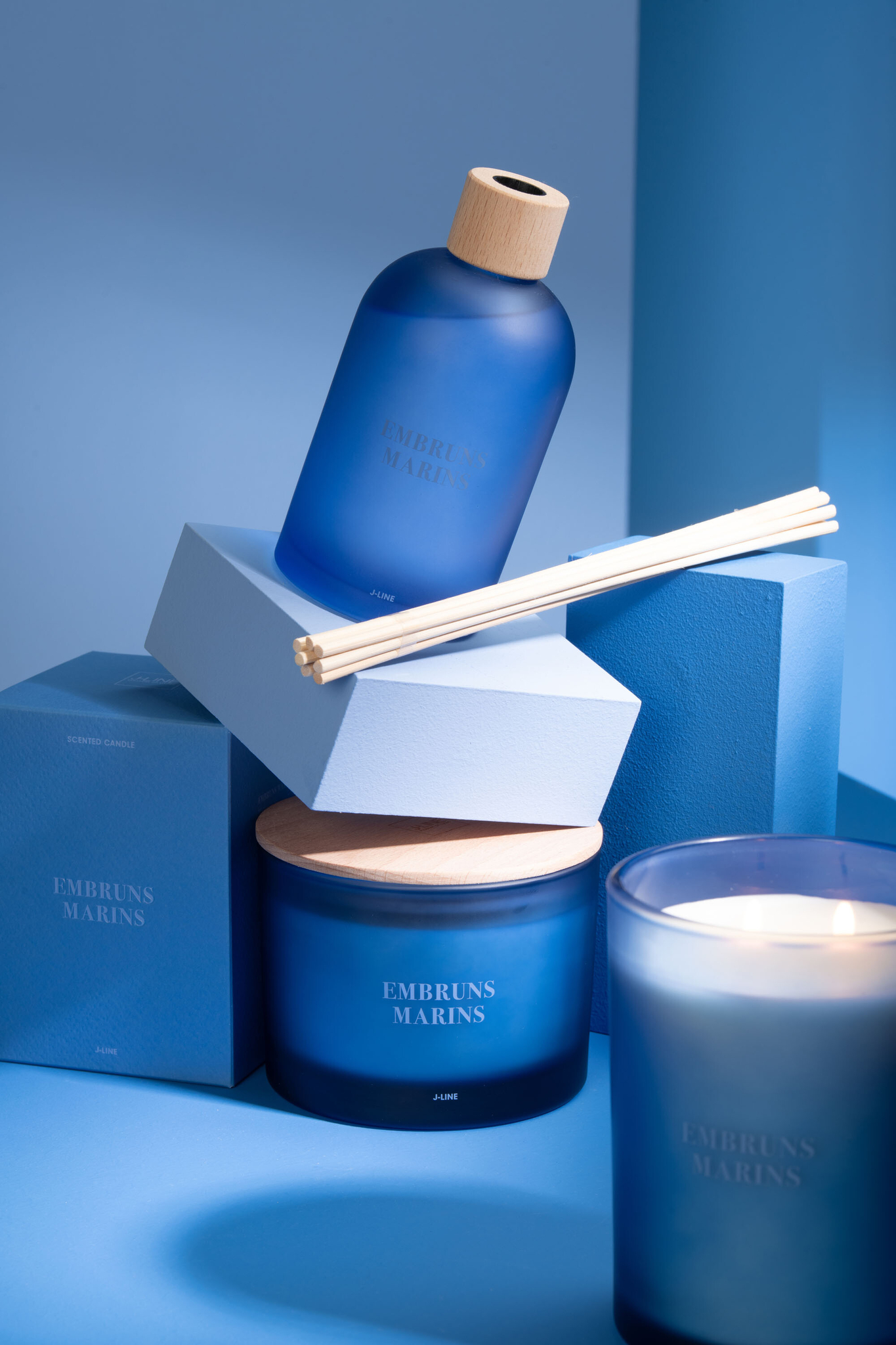Geurkaars Treemmun Paraffine Blauw - Afbeelding 4