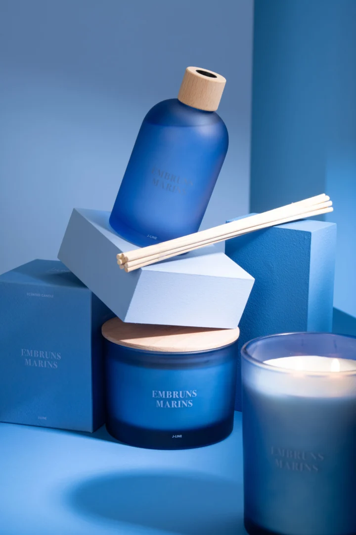 Geurkaars Treemmun Paraffine Blauw - Afbeelding 4