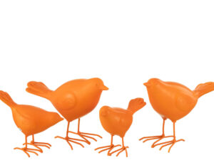 Decoratiefiguur Preitaro Polyresin Oranje - Set van 2