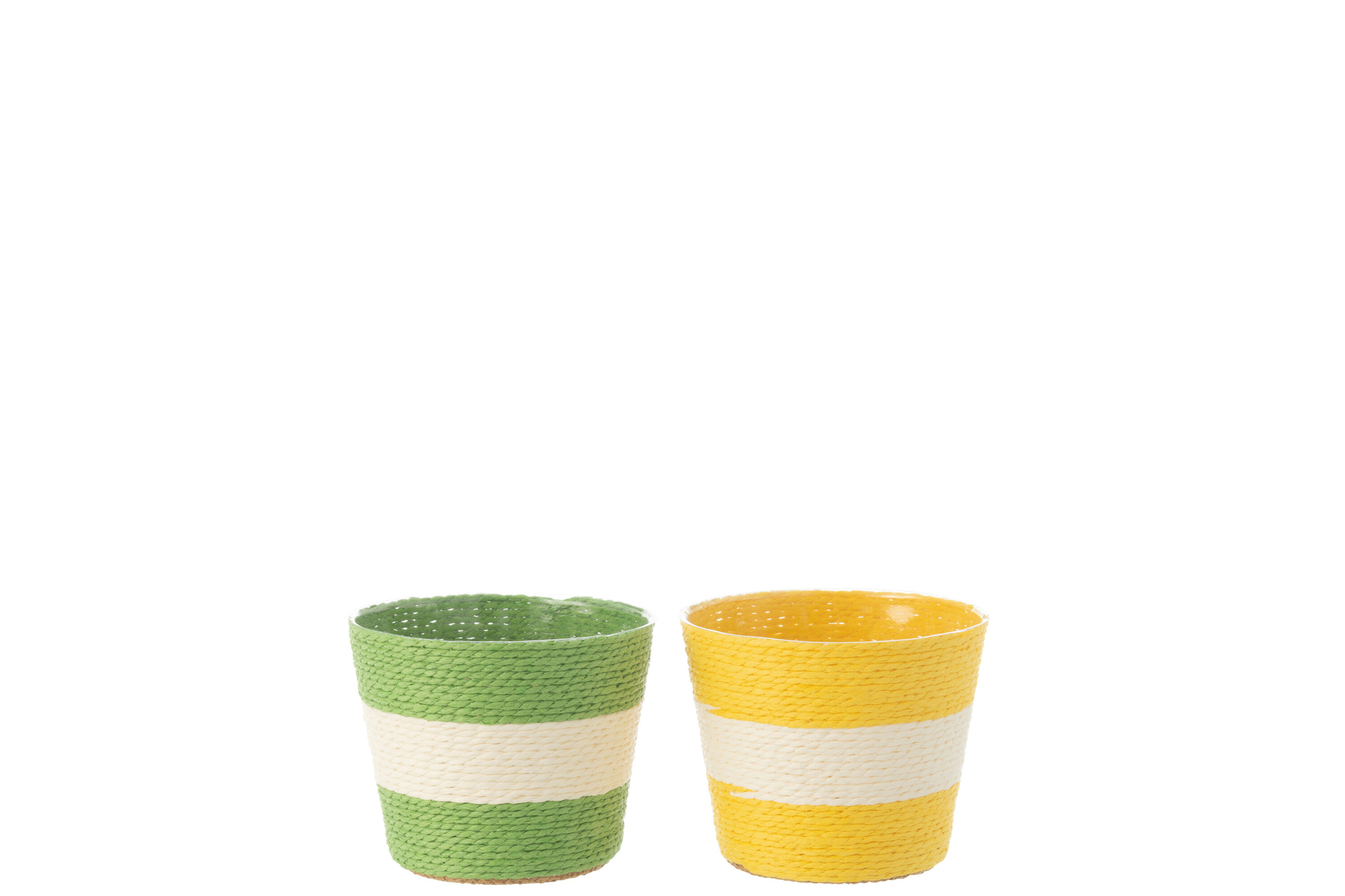 Bloempot Bontano Papier Meerkleurig H9,5 cm - Set van 2