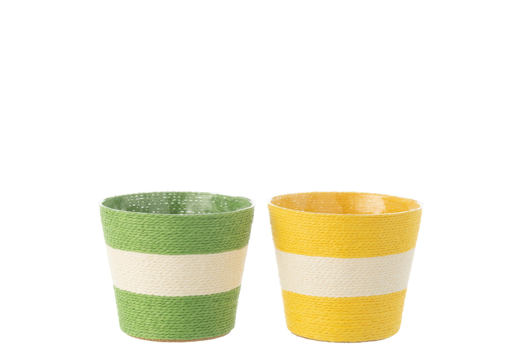 Bloempot Bunnar Papier Meerkleurig H13 cm - Set van 2