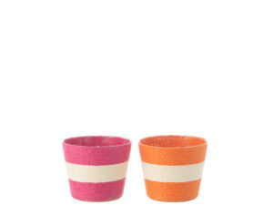 Bloempot Reirden Papier Meerkleurig H9,5 cm - Set van 2