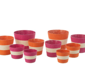 Bloempot Duvesta Papier Meerkleurig H17 cm - Set van 2