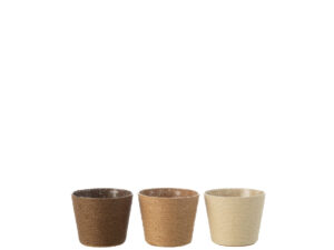 Bloempot Telesto Papier Meerkleurig H9,5 cm - Set van 3