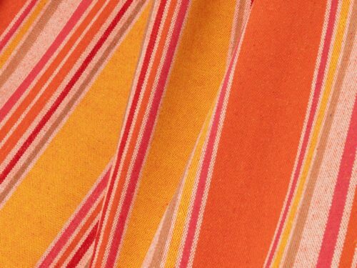 Hangmat Ceiskano katoen meerkleurig met vrolijke oranje en roze strepen