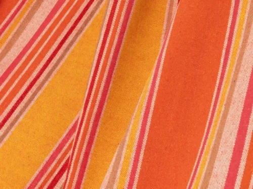 Hangmat Ceiskano katoen meerkleurig met vrolijke oranje en roze strepen