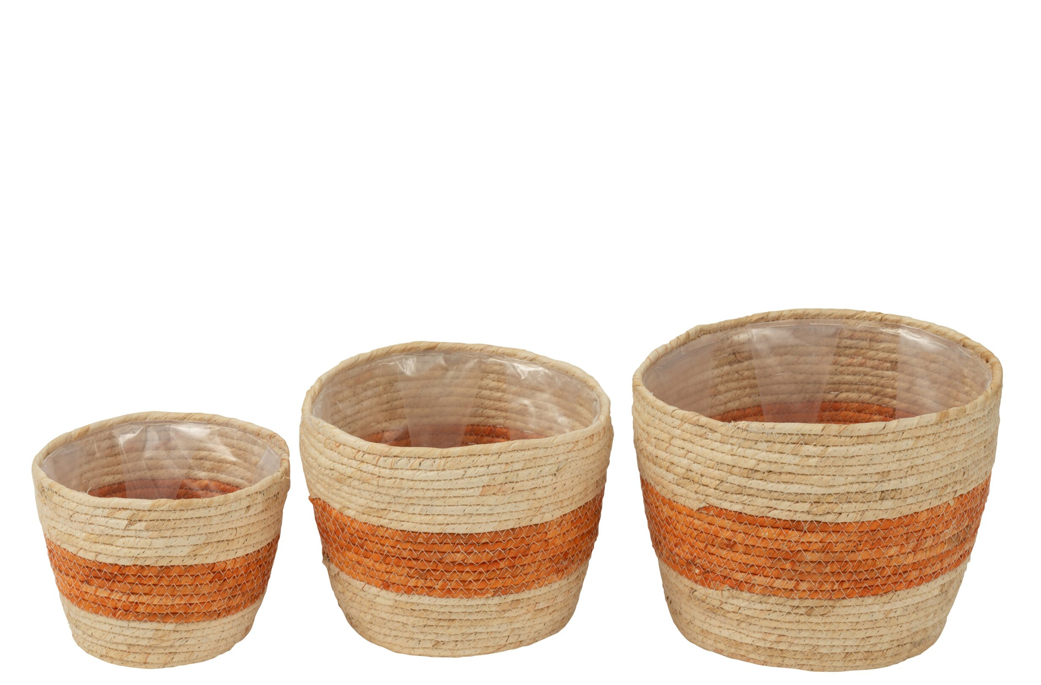 Mand Seirrond Maïshuls Naturel - Set van 3