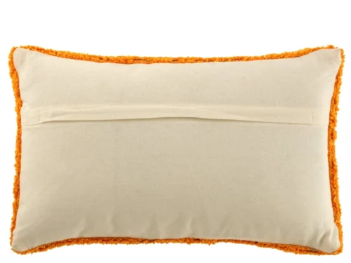 Kussen Hilond oranje 50 x 30 cm met getufte rand en katoen, sfeervol sierkussen voor bank of bed