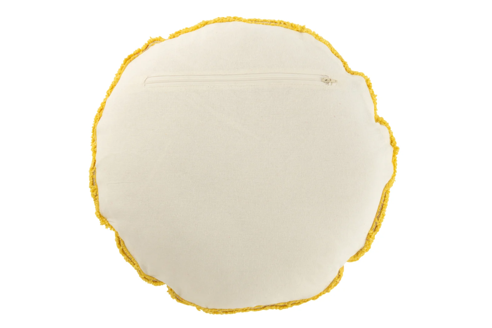 Tierdal geel sierkussen 45x45 cm met getufte rand en ritssluiting, van katoen