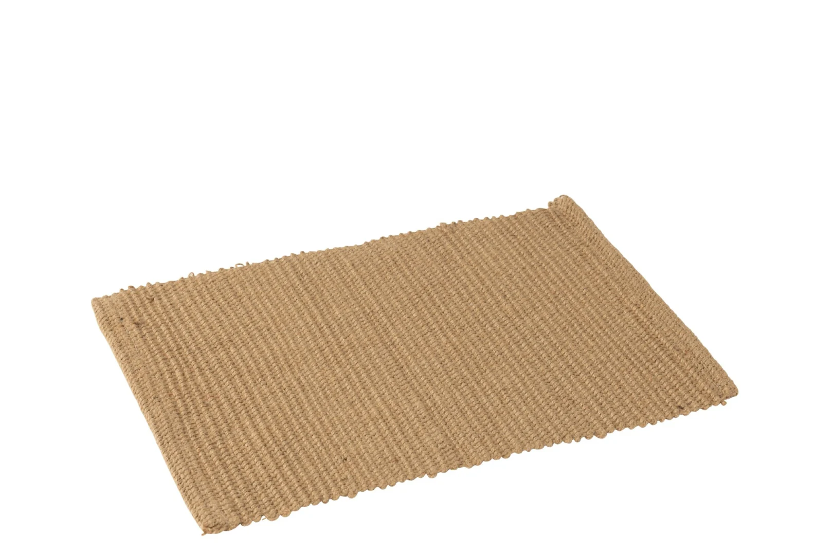 Fledine jute placemat beige, rechthoekig met natuurlijke structuur voor een warme eettafel