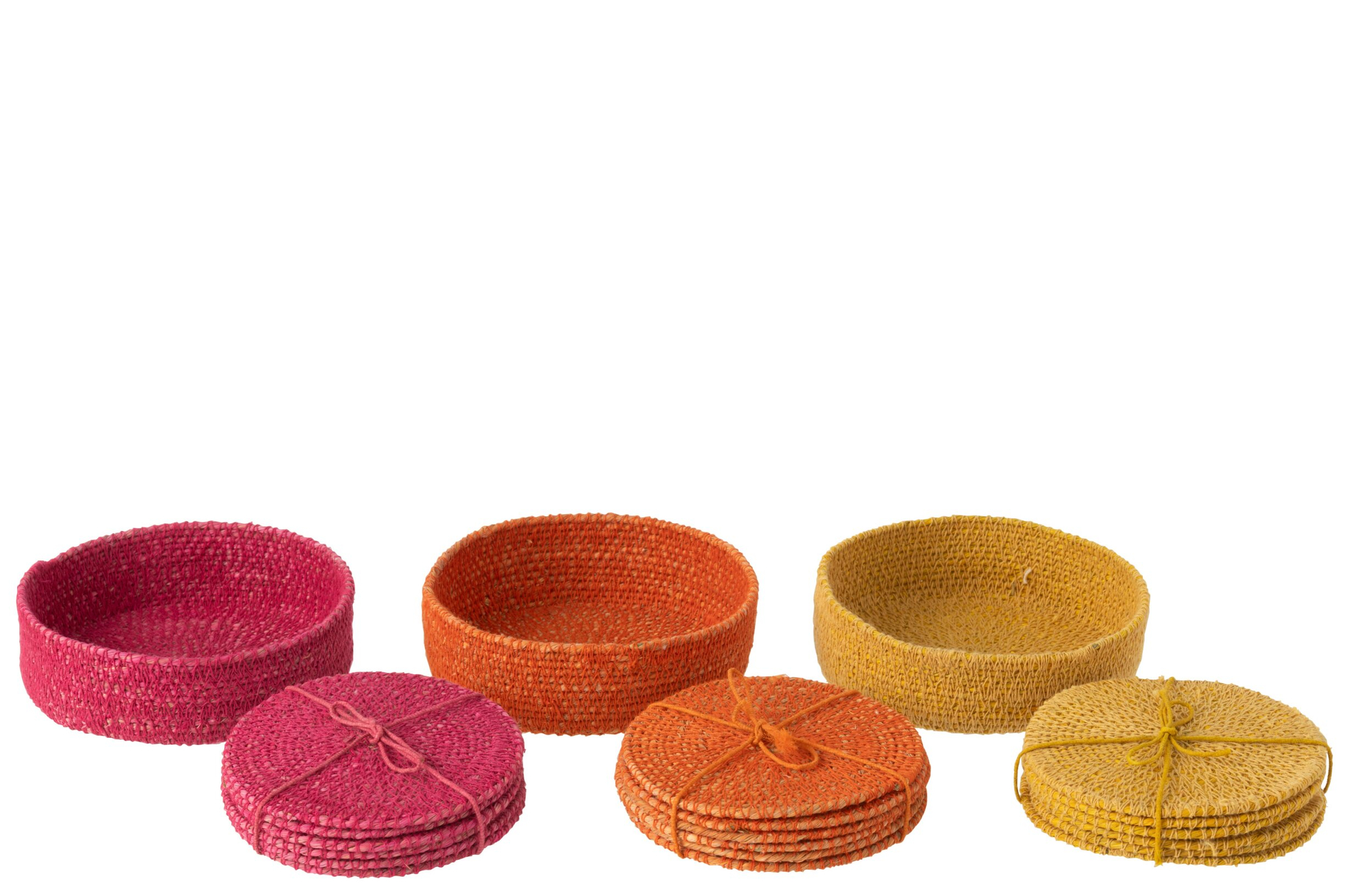 Onderzetter Gaultella Zeegras Meerkleurig - Set van 3
