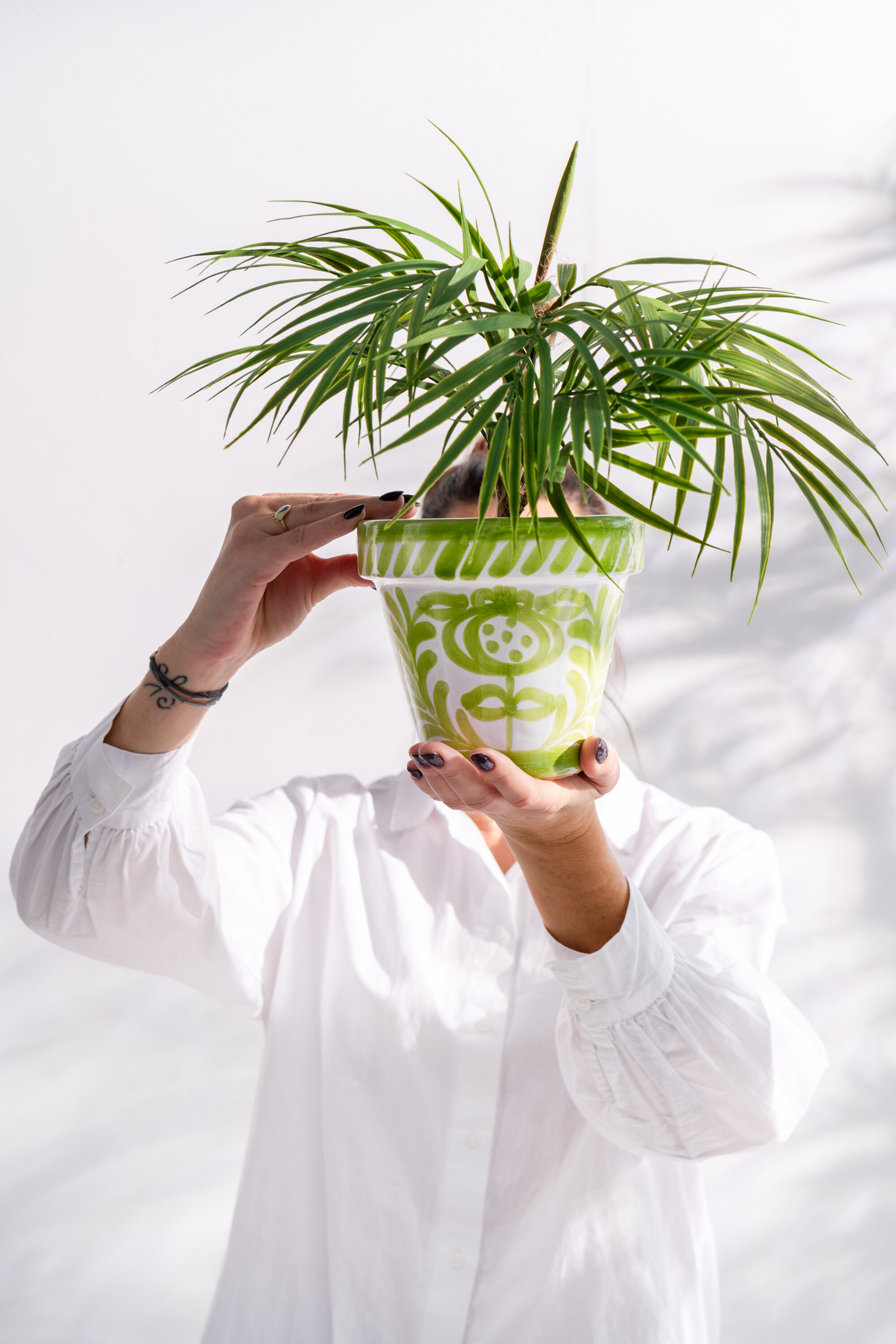 Bloempot Bevund Keramiek Meerkleurig H19 cm - Afbeelding 2