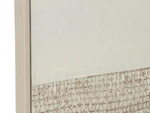 Schilderij Zusano set van 3 met beige textuur en houten lijst voor een rustige, natuurlijke wanddecoratie