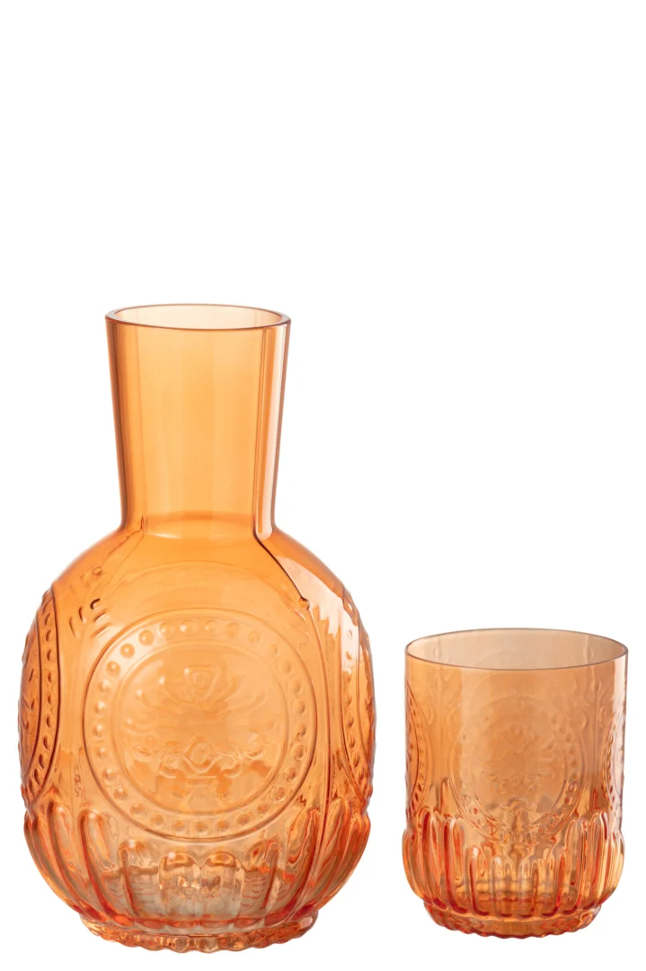 Karaf Tannella Glas Oranje - Afbeelding 2