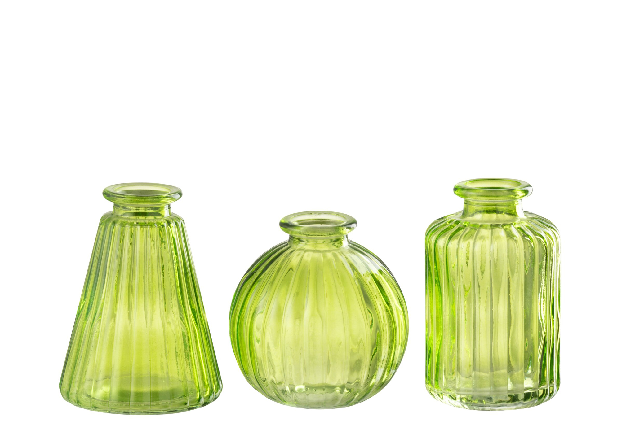 Vaas Koollin Glas Groen H8 cm - Set van 3