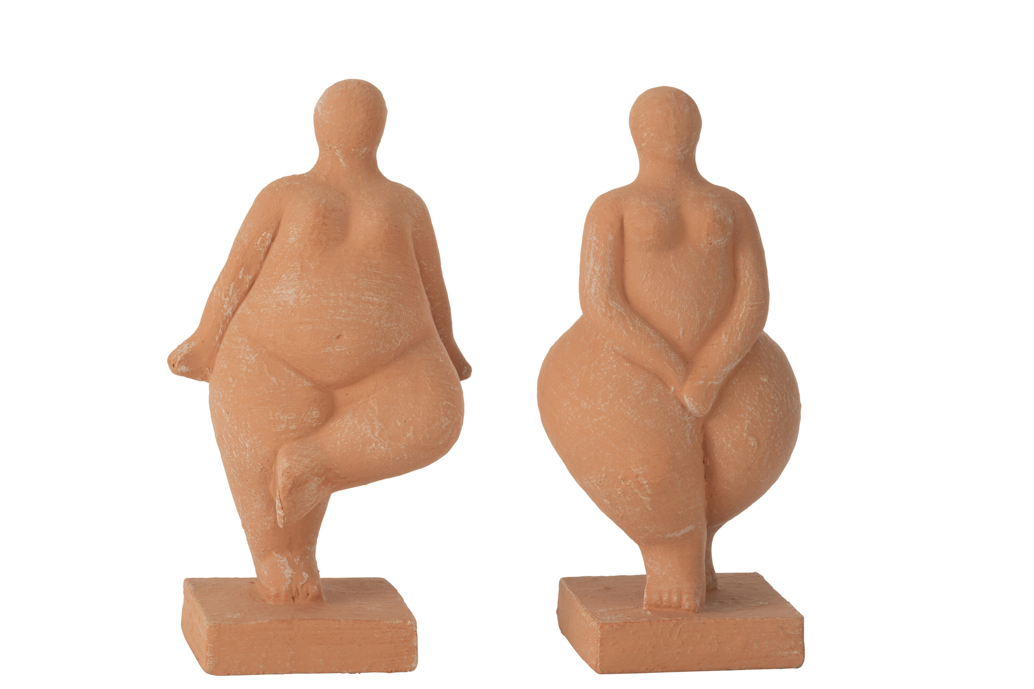 Beeld Gaullil Beton Bruin H27,5 cm - Set van 2