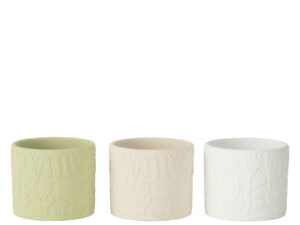 Bloempot Tooki Terracotta Meerkleurig H10,5 cm - Set van 3