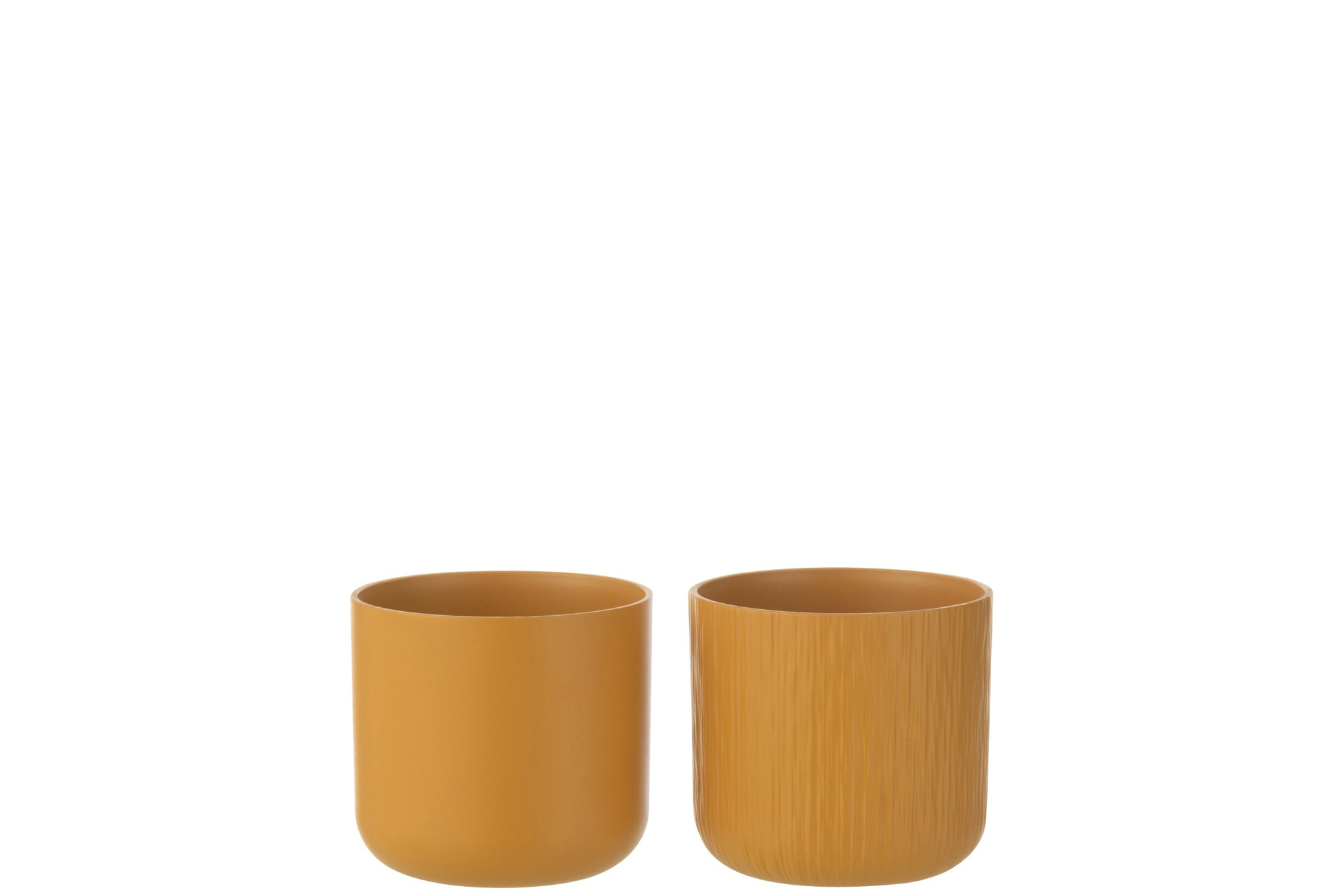 Bloempot Jiemu Keramiek Geel H12,6 cm - Set van 2