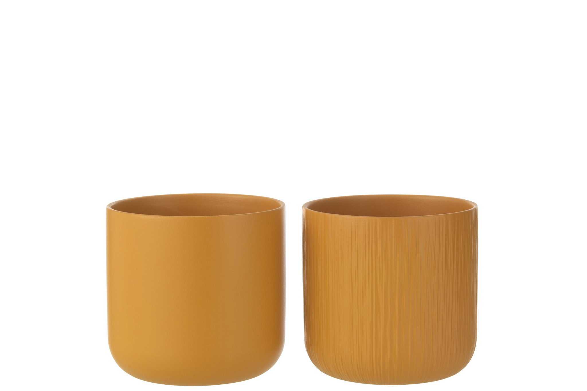 Bloempot Feinnos Keramiek Geel H18 cm - Set van 2