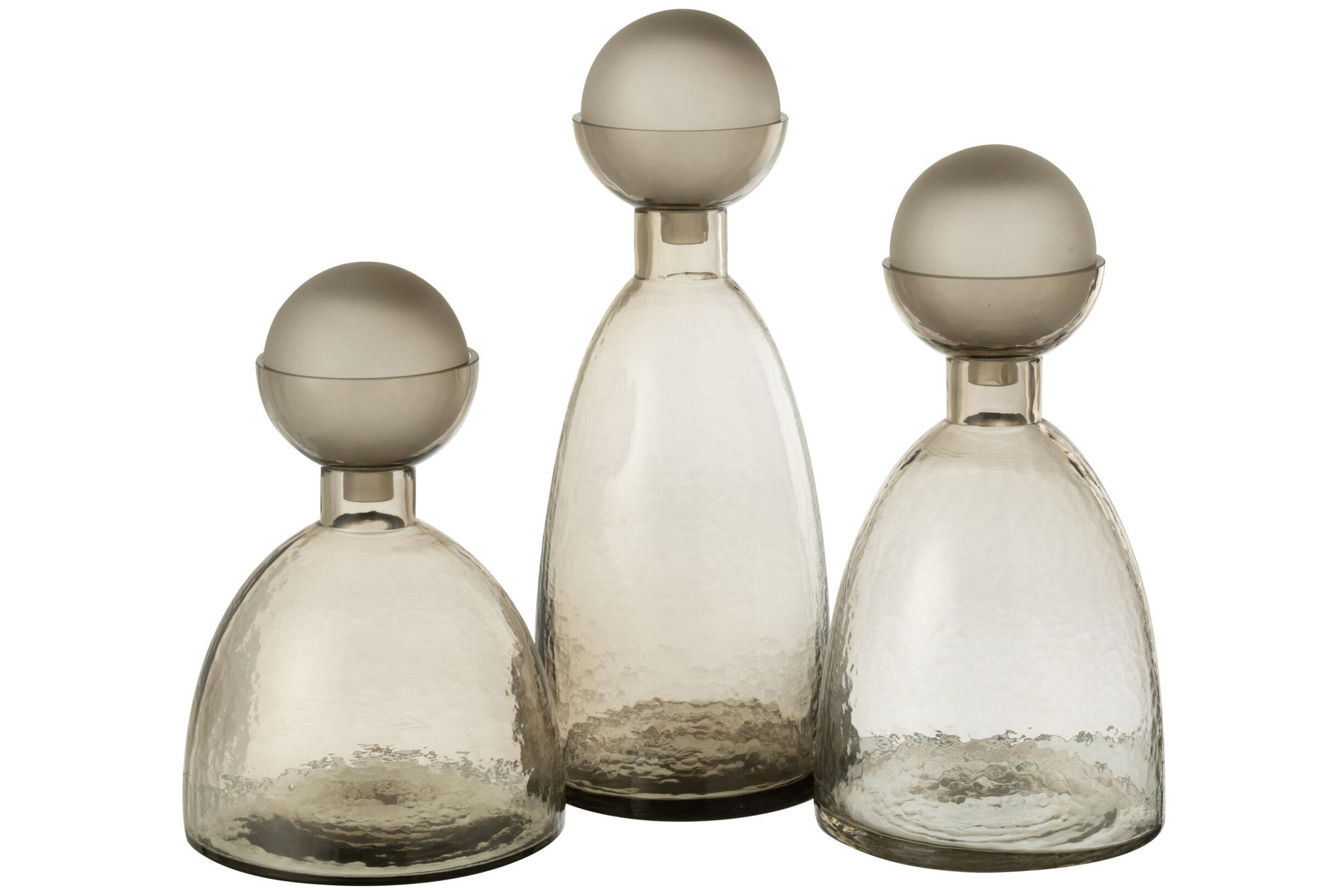Vaas Graciosa Glas Grijs H43 cm - Afbeelding 2