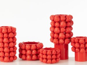 Bloempot Cirman Keramiek Rood H13 cm