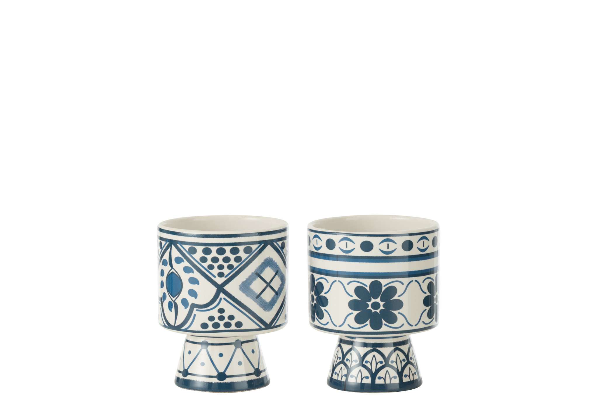 Bloempot Graannone Keramiek Meerkleurig H13,5 cm - Set van 2