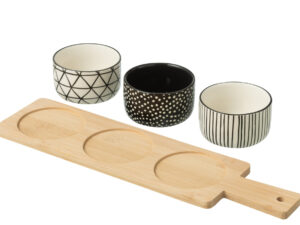 Servies Zidaro Keramiek Zwart - Set van 3