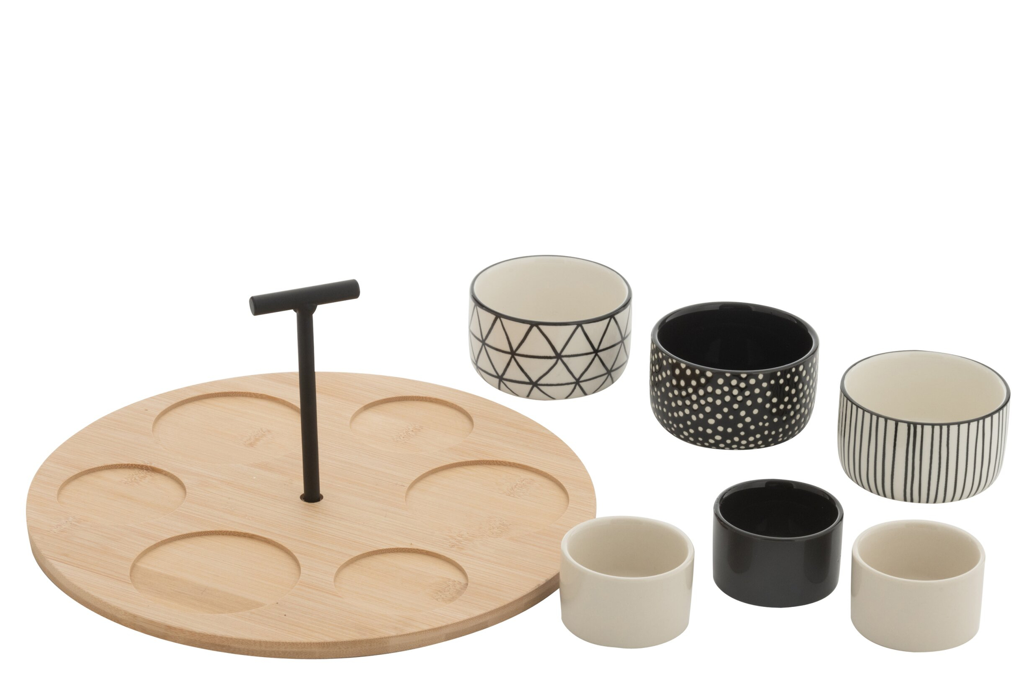 Dienblad Keli Keramiek Zwart - Set van 6