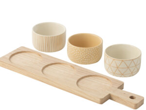 Dienblad Sesino Hout Beige
