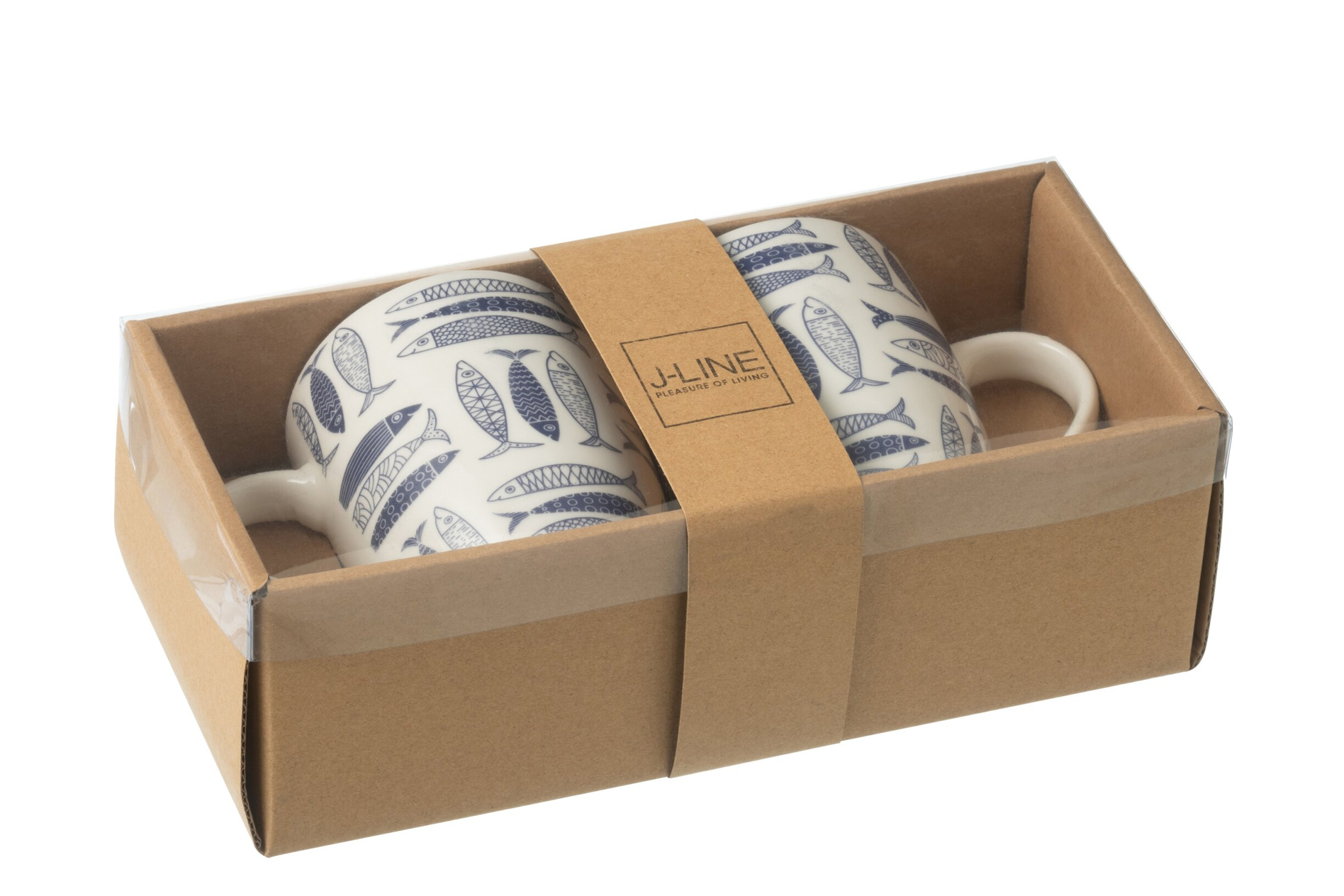 Mok Daulir Keramiek Blauw - Set van 2