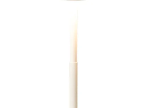 Witte tafellamp Quito met strak ontwerp, kunststof behuizing en touchbediening, H27,8 cm