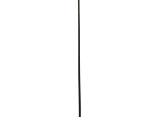 Vloerlamp Lauldor Wit met metalen frame, witte polyester kap en slanke voet, H173 cm