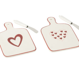 Serveerplank Flirdu Porselein Wit - Set van 2