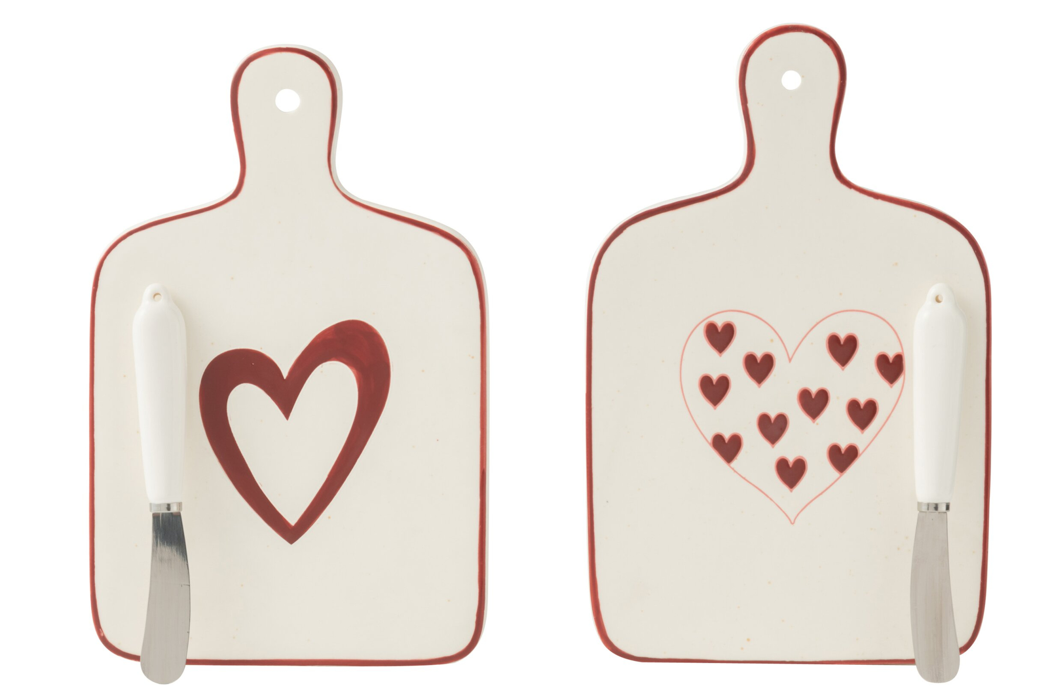 Serveerplank Flirdu Porselein Wit - Set van 2 - Afbeelding 2