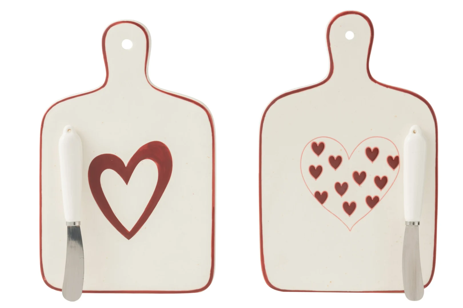 Serveerplank Flirdu Porselein Wit - Set van 2 - Afbeelding 2
