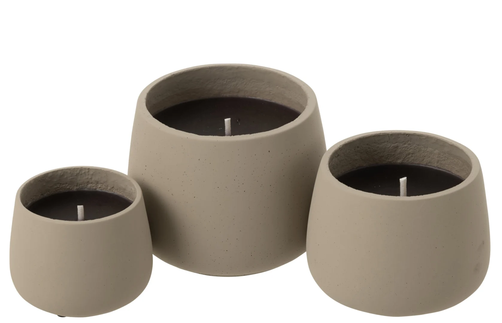 Brootir Cyra buitenkaars grijs in drie maten, met stevige cementlook en strakke moderne vorm