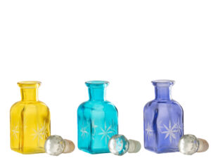Decoratie Live Glas Meerkleurig - Set van 3