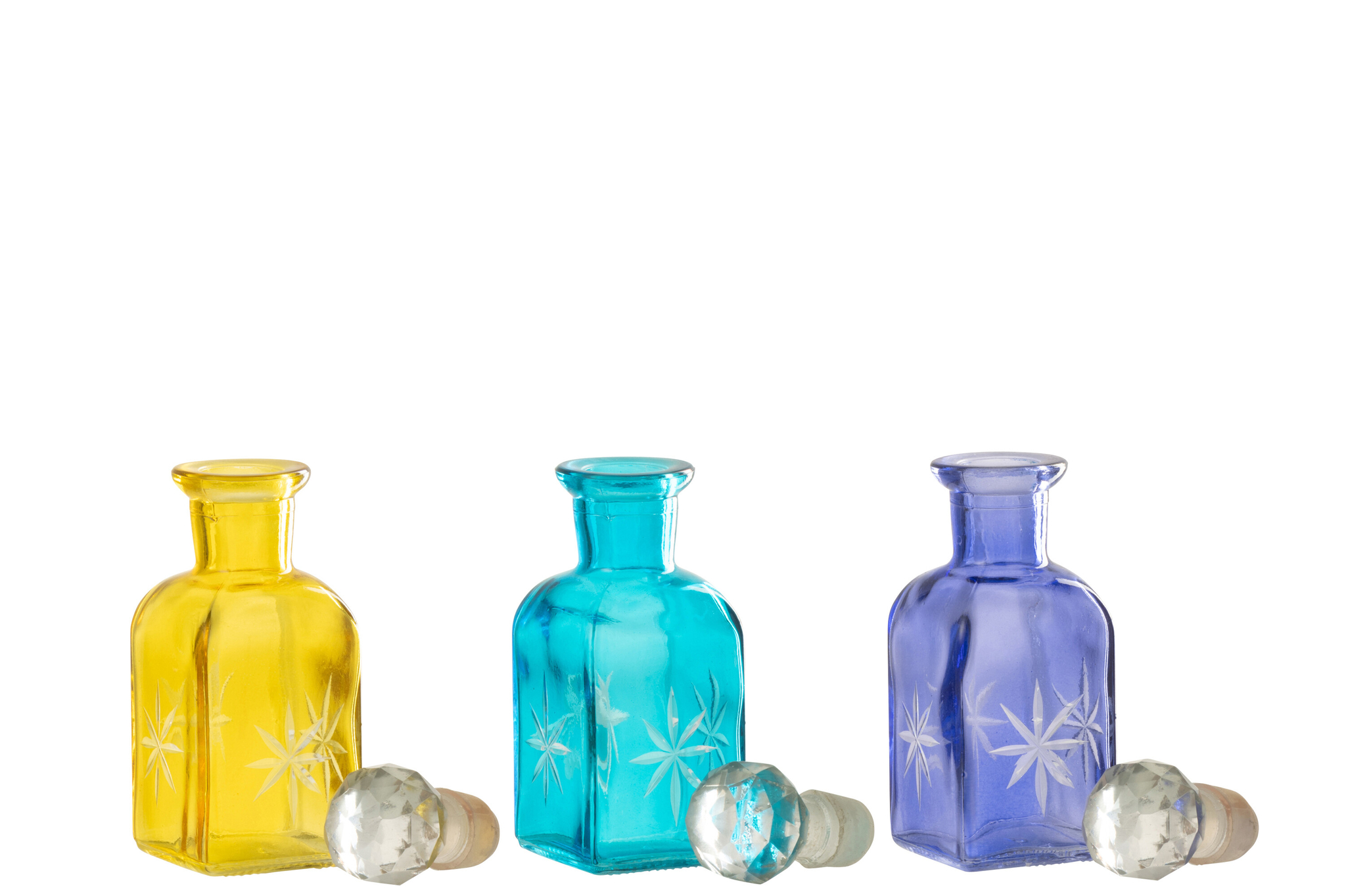 Decoratie Live Glas Meerkleurig - Set van 3