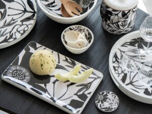 Woonaccessoire Fleeltol Mangohout Zwart - Set van 2