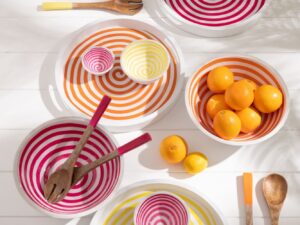 Woonaccessoire Curdon Mangohout Geel - Set van 2