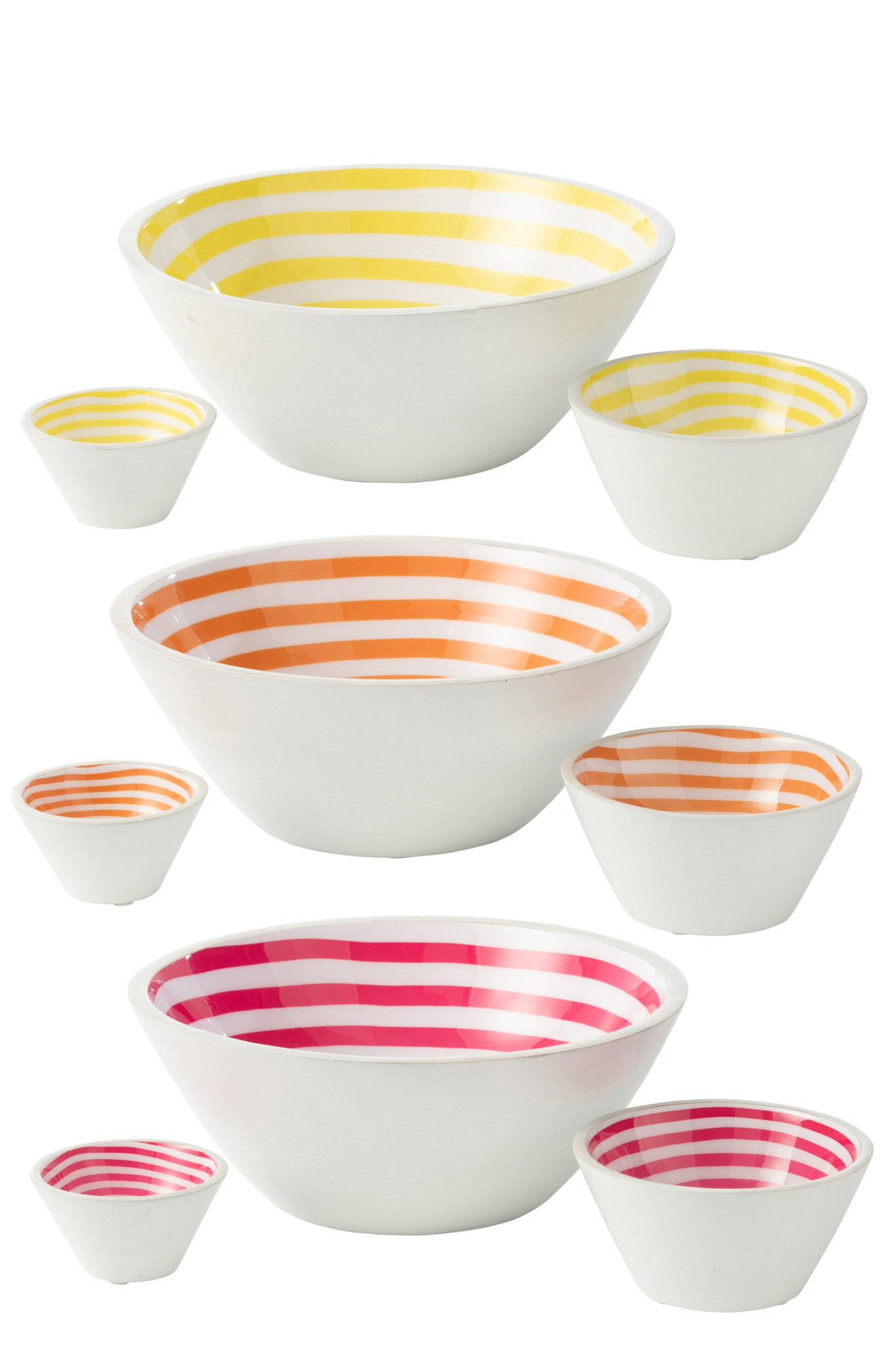 Kom Jaly Mangohout Meerkleurig - Set van 3 - Afbeelding 2
