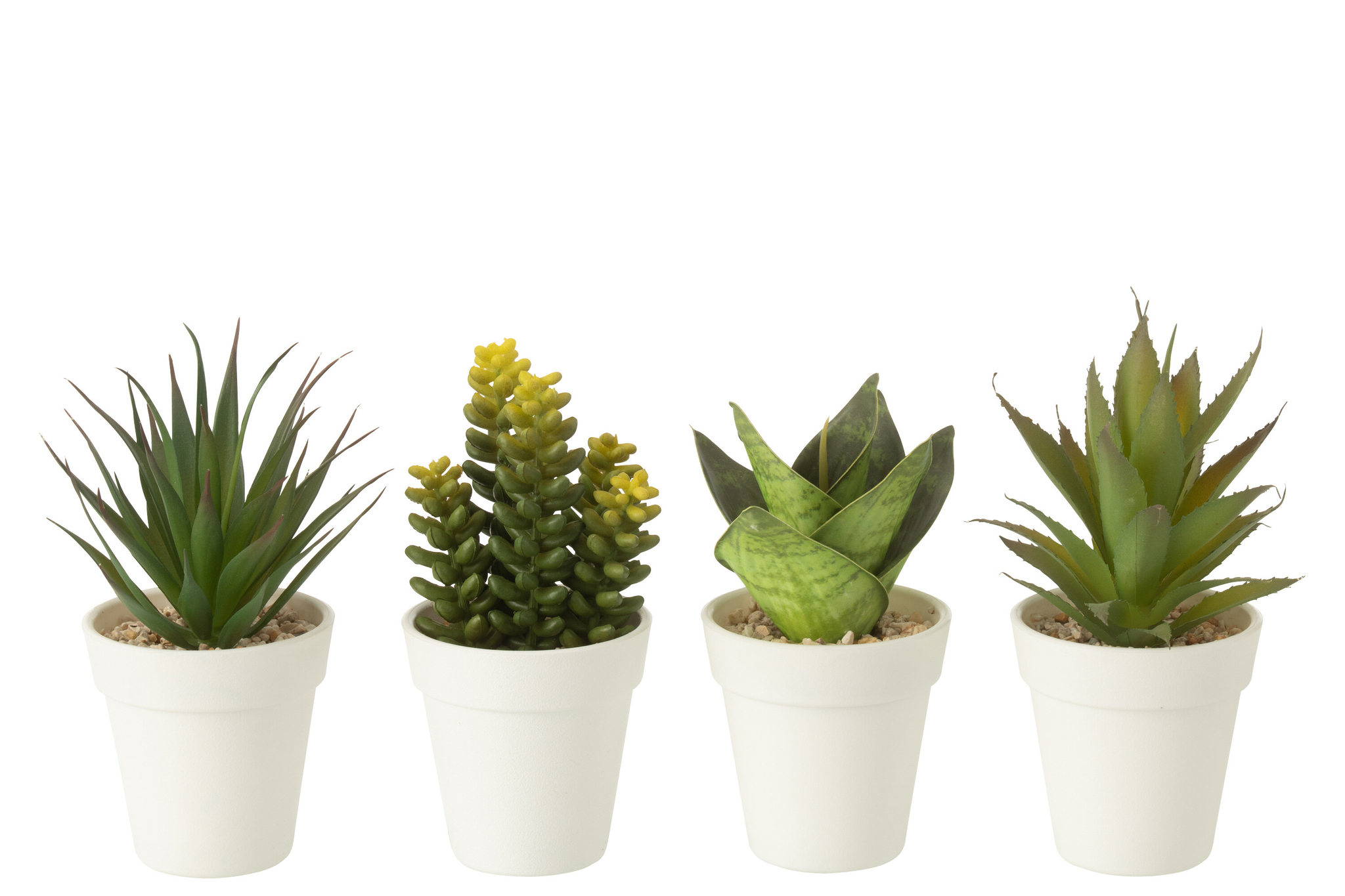Kunstplant Rensia Kunststof Groen H17,5 cm - Set van 4 - Afbeelding 2