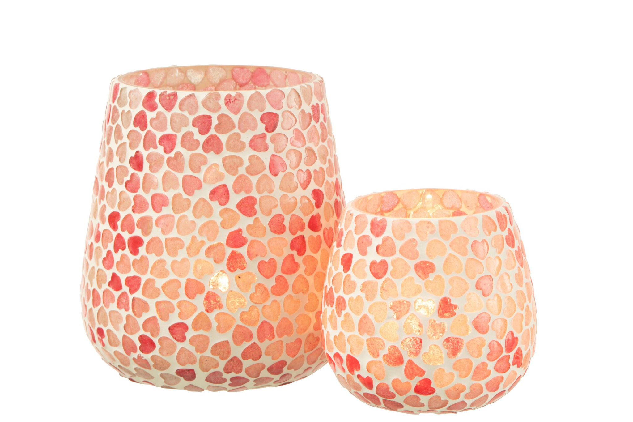 Waxinelichthouder Poomaro Glas Roze - Afbeelding 4
