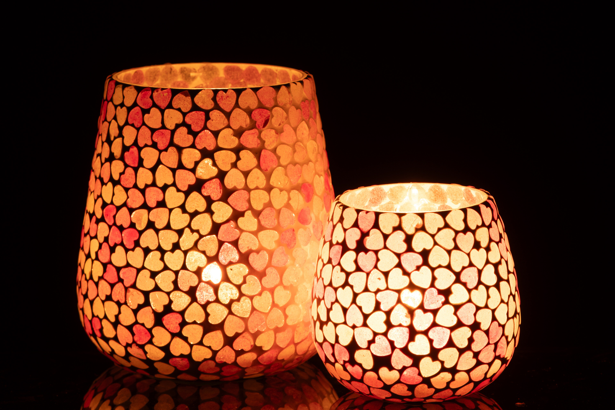 Waxinelichthouder Poomaro Glas Roze - Afbeelding 5