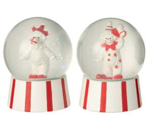 Sneeuwbol Heidonte Steen Rood - Set van 2