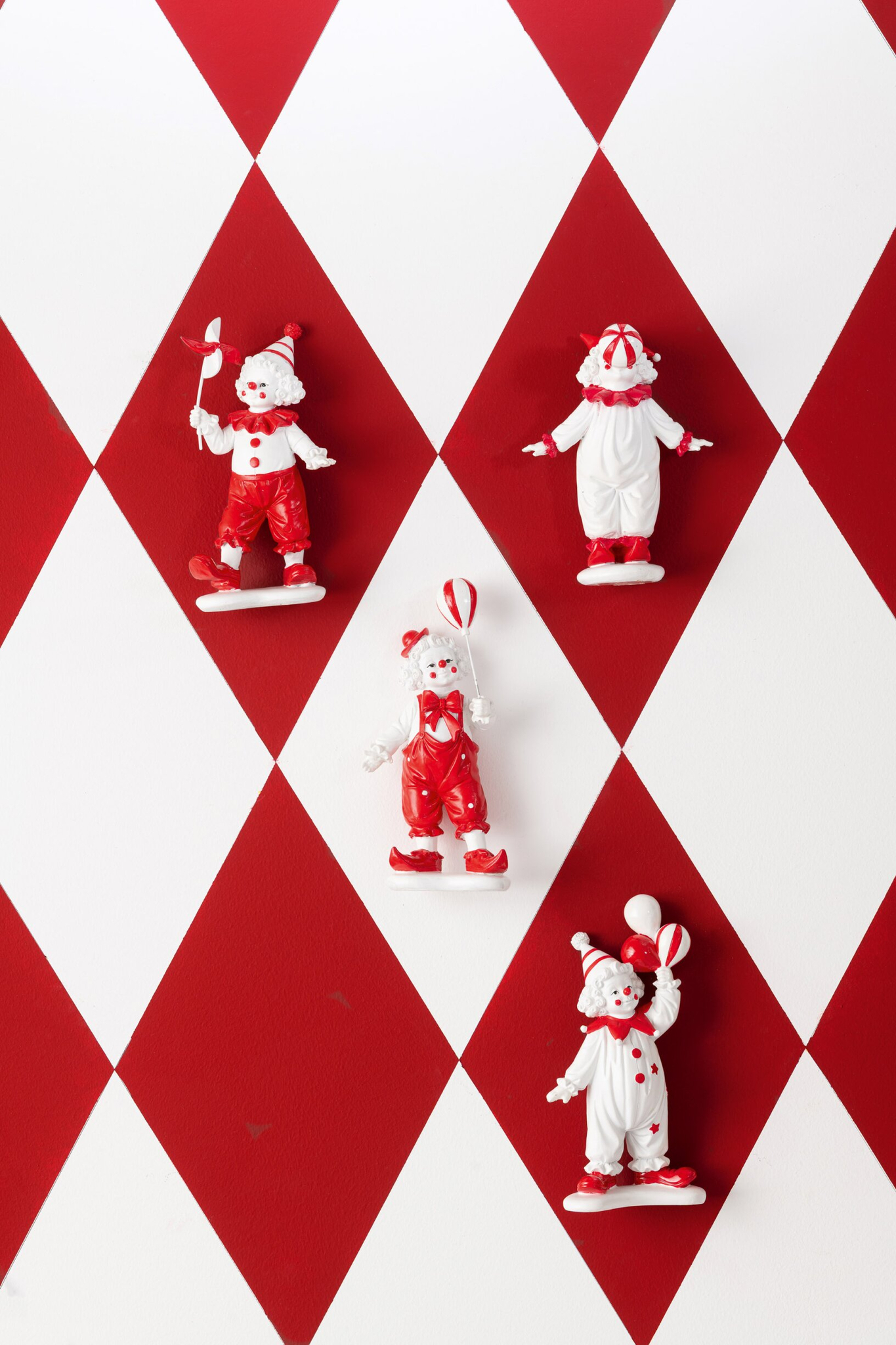 Beeld Brany Steen Rood H19,5 cm - Set van 2