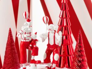 Decoratie Groorar Steen Rood - Set van 2