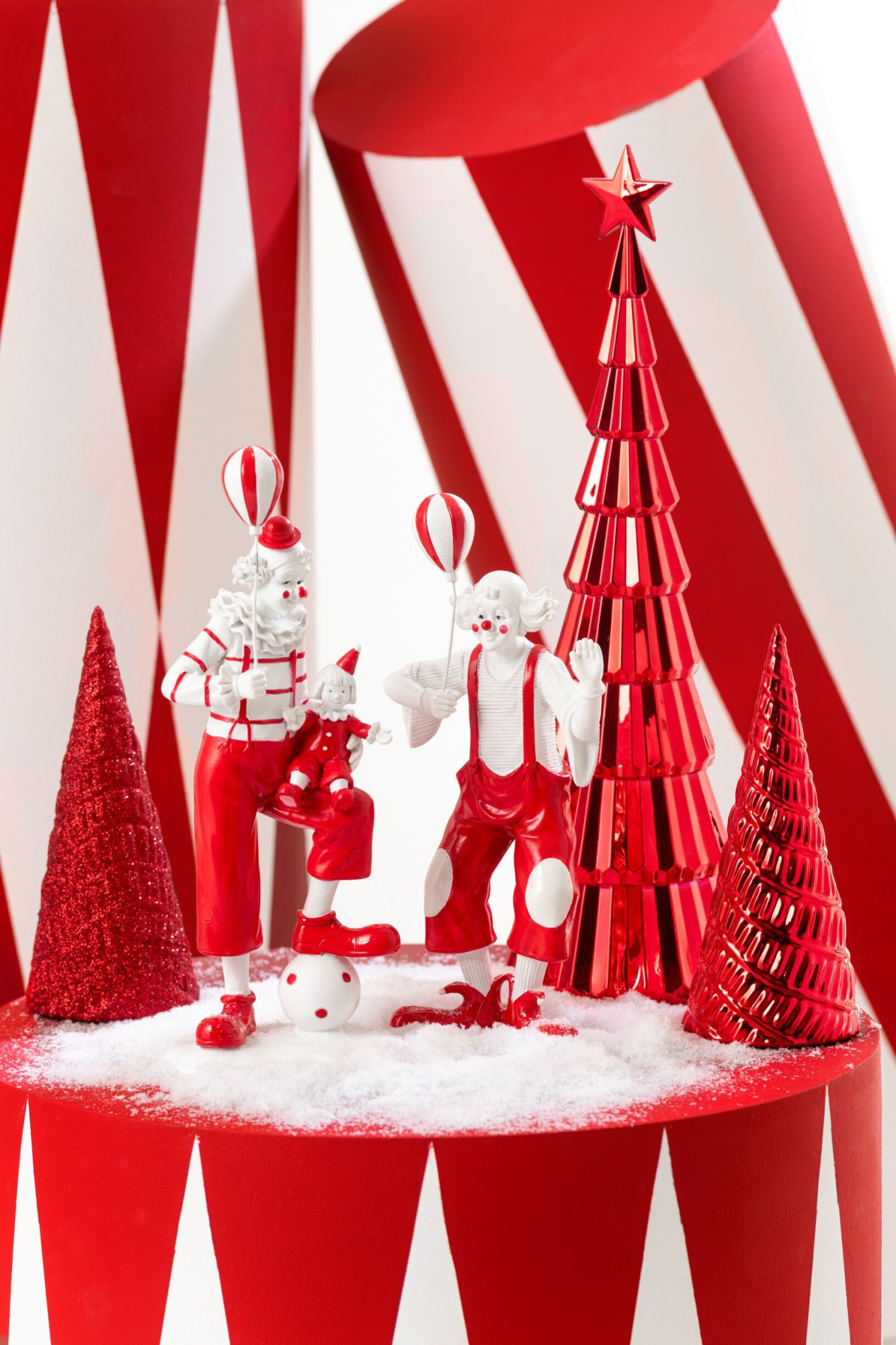 Decoratie Groorar Steen Rood - Set van 2